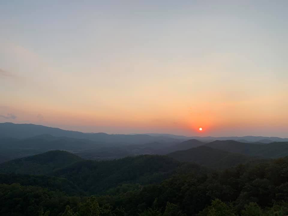 Beautiful sunset picture off the Foothills Parkway