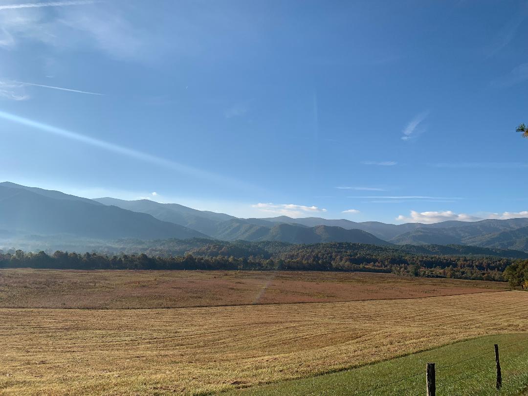 Beautiful Cades Cove mountain view